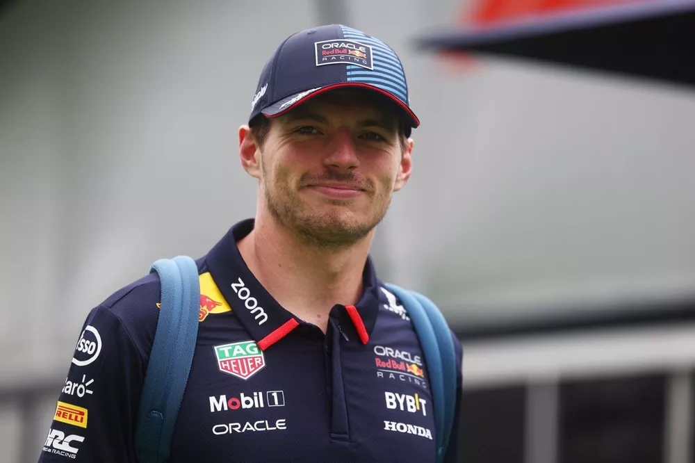  Max Verstappen, Red Bull Racing, arrives at the track