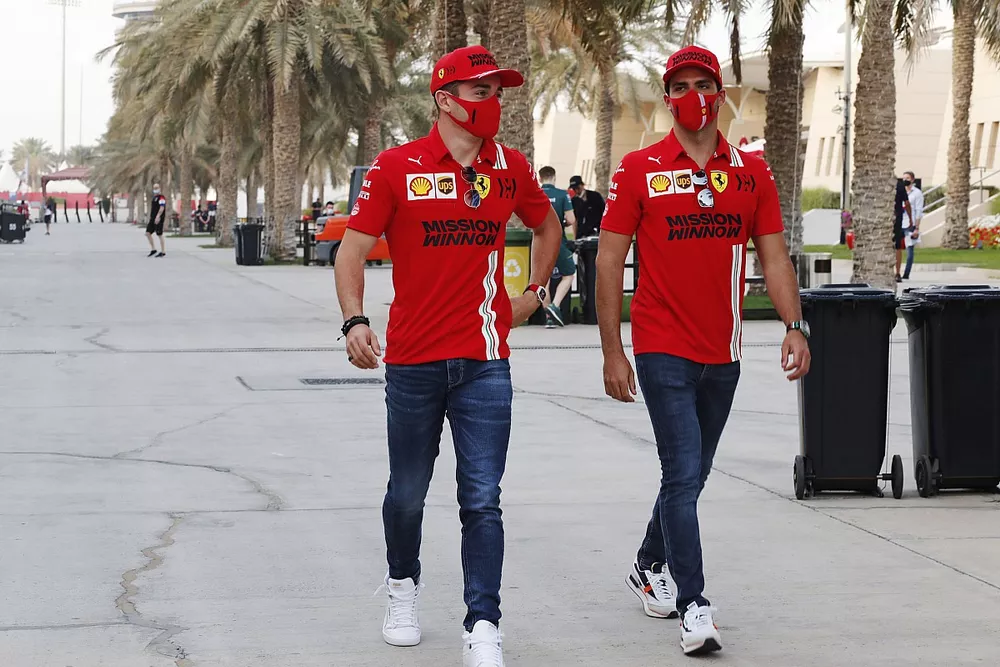 Charles Leclerc, Ferrari, and Carlos Sainz Jr., Ferrari 