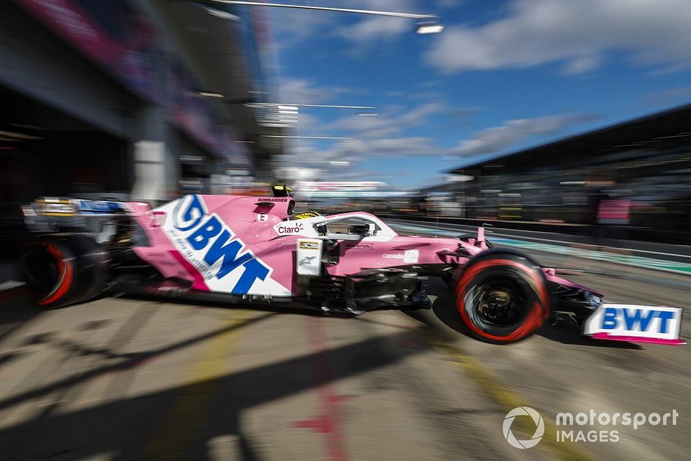 Nico Hulkenberg, Racing Point RP20, leaves the garage