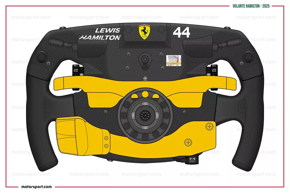 Il volante di Lewis Hamilton - Ferrari 2025