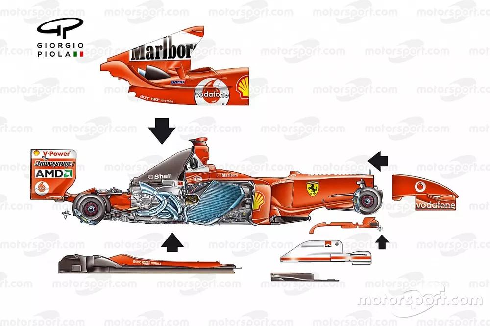 Detalle lateral del Ferrari F2004 (655)
