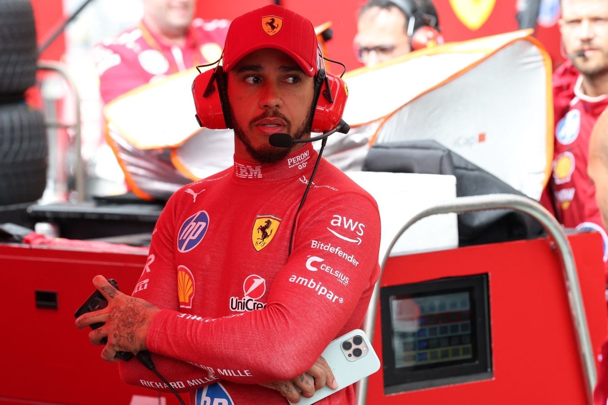 F1: Após estreia "intensa" com a Ferrari, Hamilton "tem certeza de que haverá lágrimas" durante pausa de verão