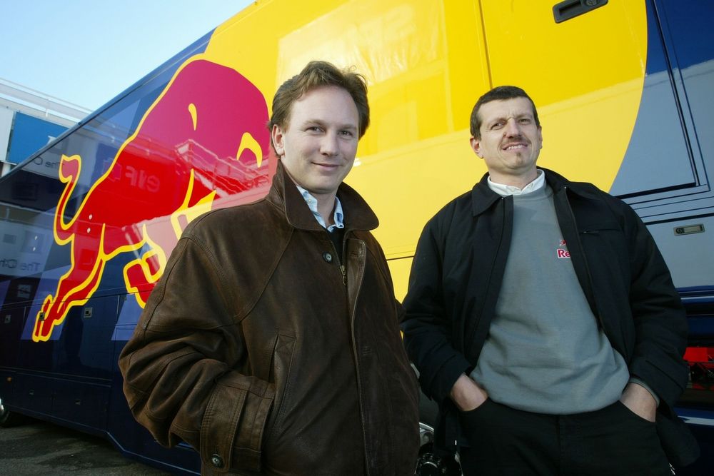Christian Horner with Guenther Steiner