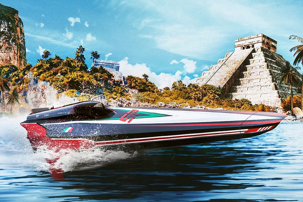 Team Mexican RaceBird boat