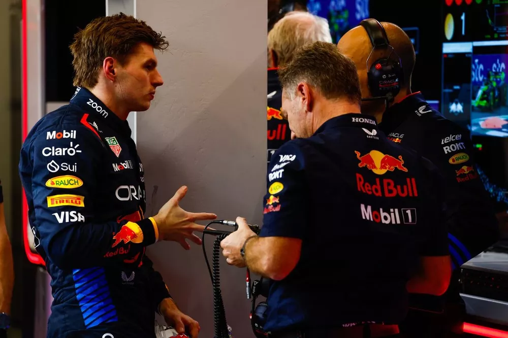 Max Verstappen, Red Bull Racing, avec Christian Horner, Team Principal, Red Bull Racing