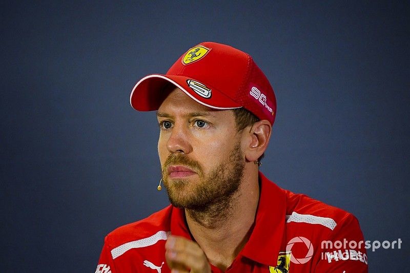 Sebastian Vettel, Ferrari in Press Conference 