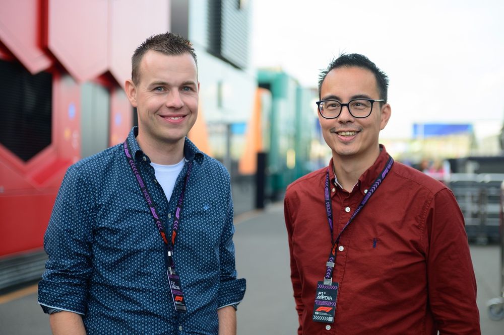 F1-journalisten Ronald Vording en Erwin Jaeggi van Motorsport.com