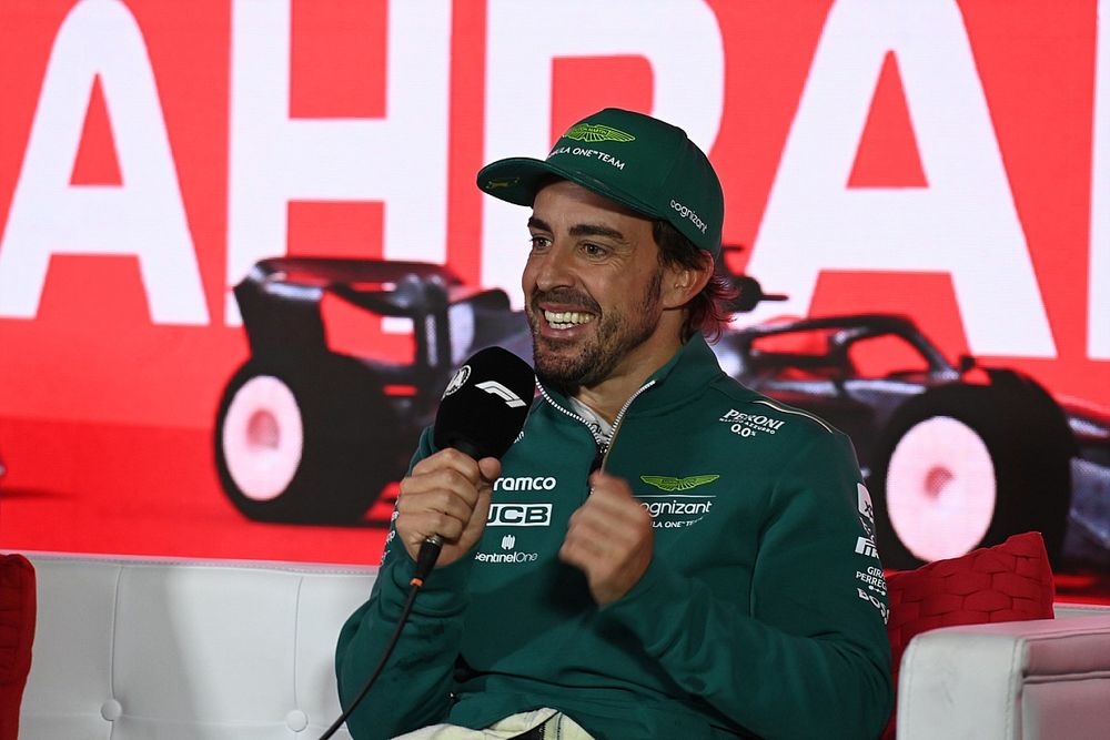 Fernando Alonso, Aston Martin F1 Team, 3rd position, in the Press Conference