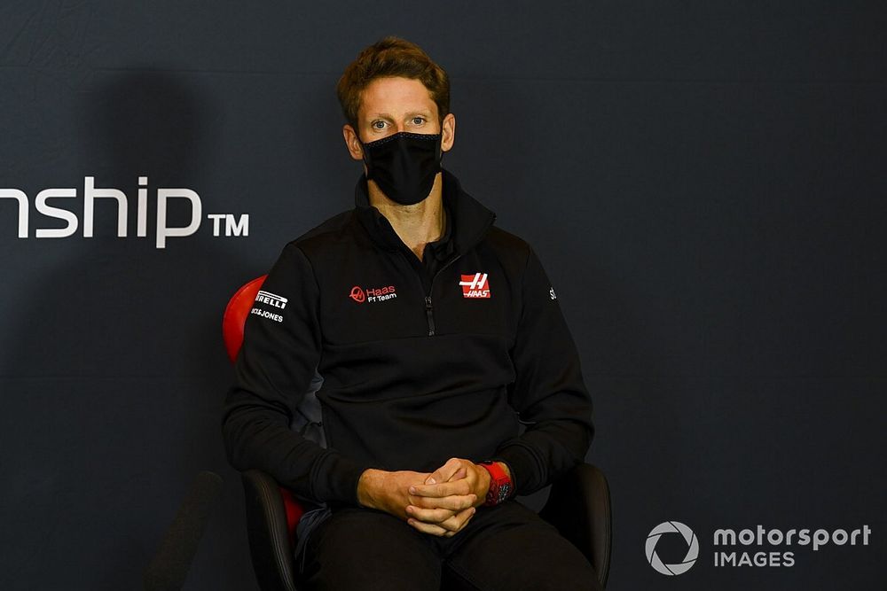 Romain Grosjean, Haas F1, in a Press Conference