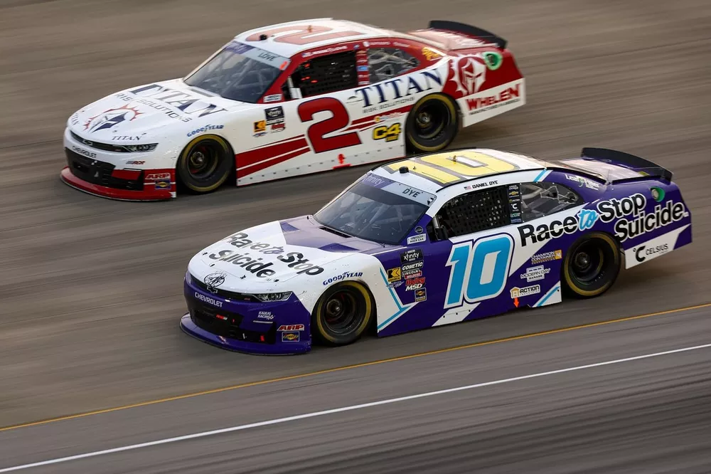 Daniel Dye, Kaulig Racing Chevrolet, Jesse Love, Richard Childress Racing Chevrolet