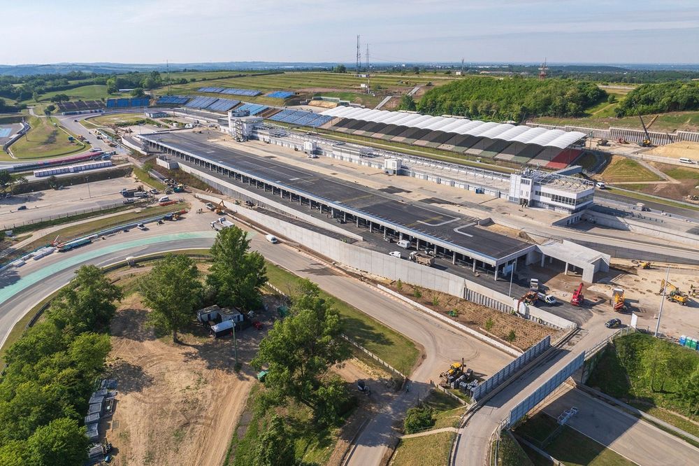 Trabajos en el circuito de Hungaroring