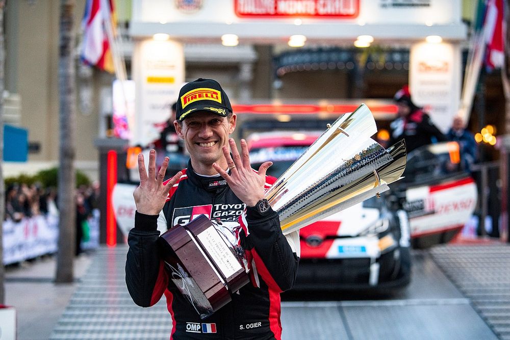 Podium: Winner Sébastien Ogier, Toyota Gazoo Racing WRT