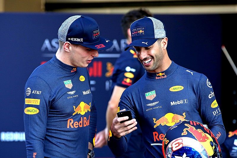 Max Verstappen, Red Bull Racing y Daniel Ricciardo, Red Bull Racing