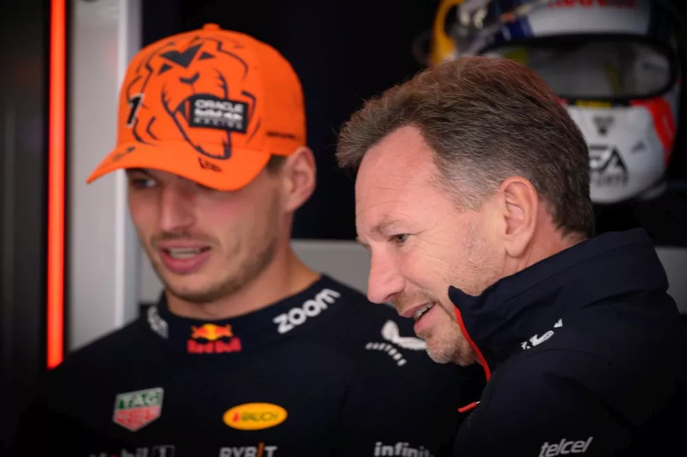 Christian Horner, Team Principal, Red Bull Racing, Max Verstappen, Red Bull Racing