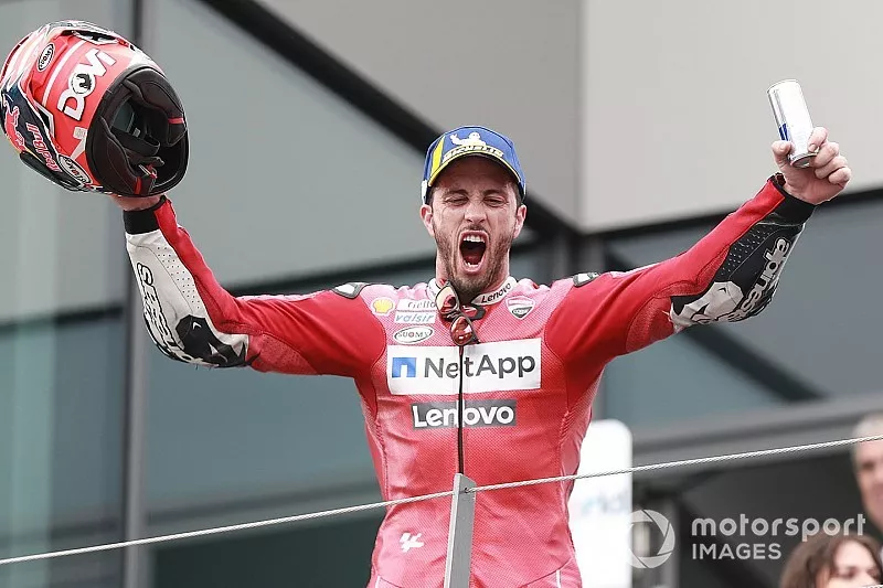 Podium: race winner Andrea Dovizioso, Ducati Team