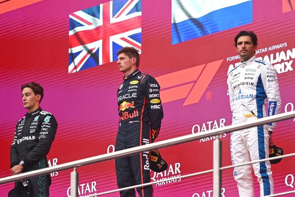 Max Verstappen, Red Bull Racing, George Russell, Mercedes, Carlos Sainz, Williams