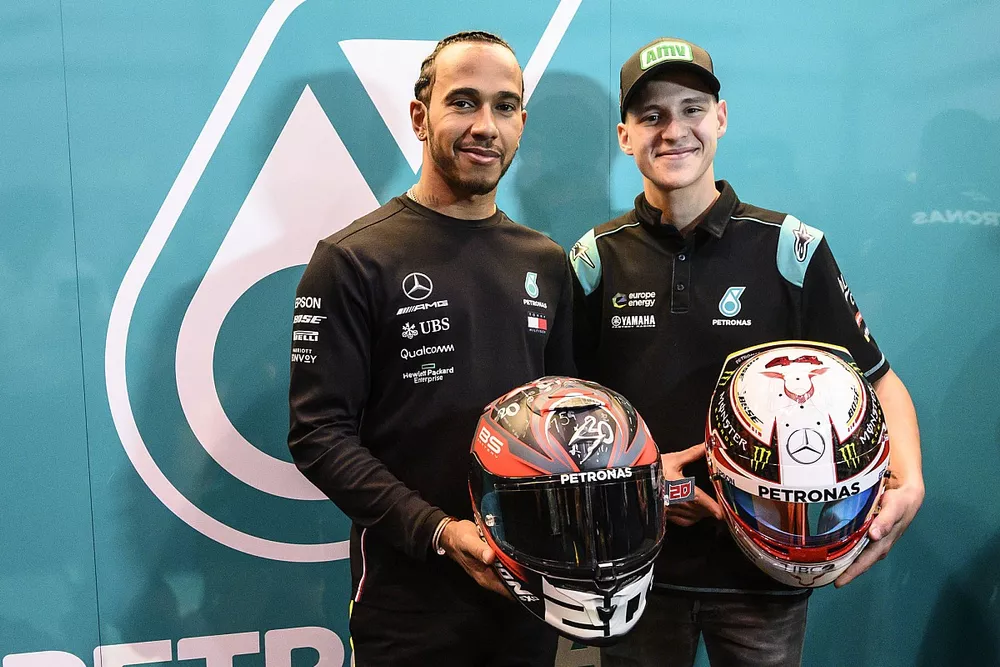 Hamilton , Fabio Quartararo, Petronas Yamaha SRT
