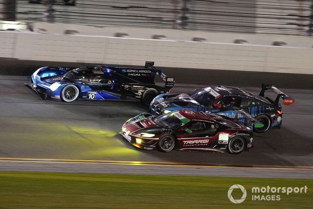 #21 AF Corse Ferrari 296 GT3: Simon Mann, Luis Perez Companc, Miguel Molina, Francesco Castellacci, #95 Turner Motorsport BMW M4 GT3: Bill Auberlen, Chandler Hull, Bruno Spengler, John Edwards, #10 Wayne Taylor Racing Acura ARX-06: Ricky Taylor, Filipe Albuquerque, Louis Deletraz, Brendon Hartley