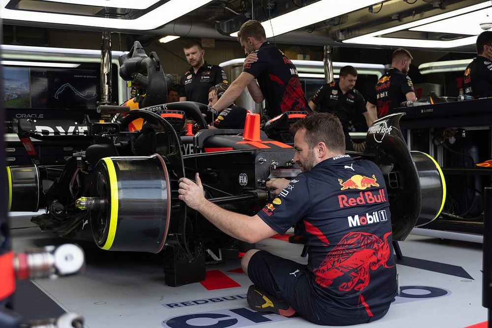 Detalle técnico del Red Bull Racing RB18