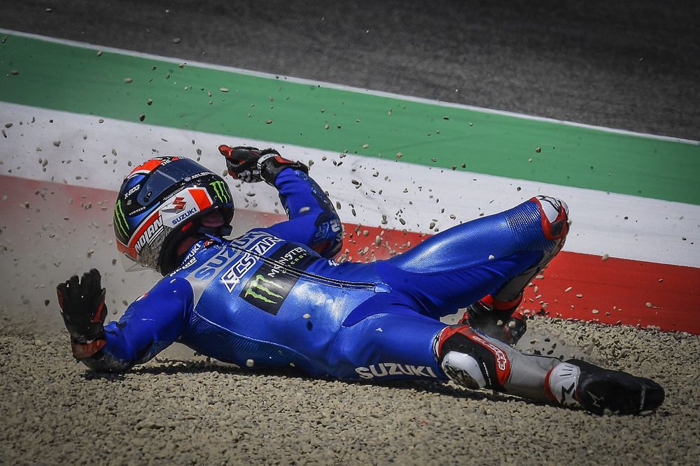 Caída de Alex Rins, Team Suzuki MotoGP