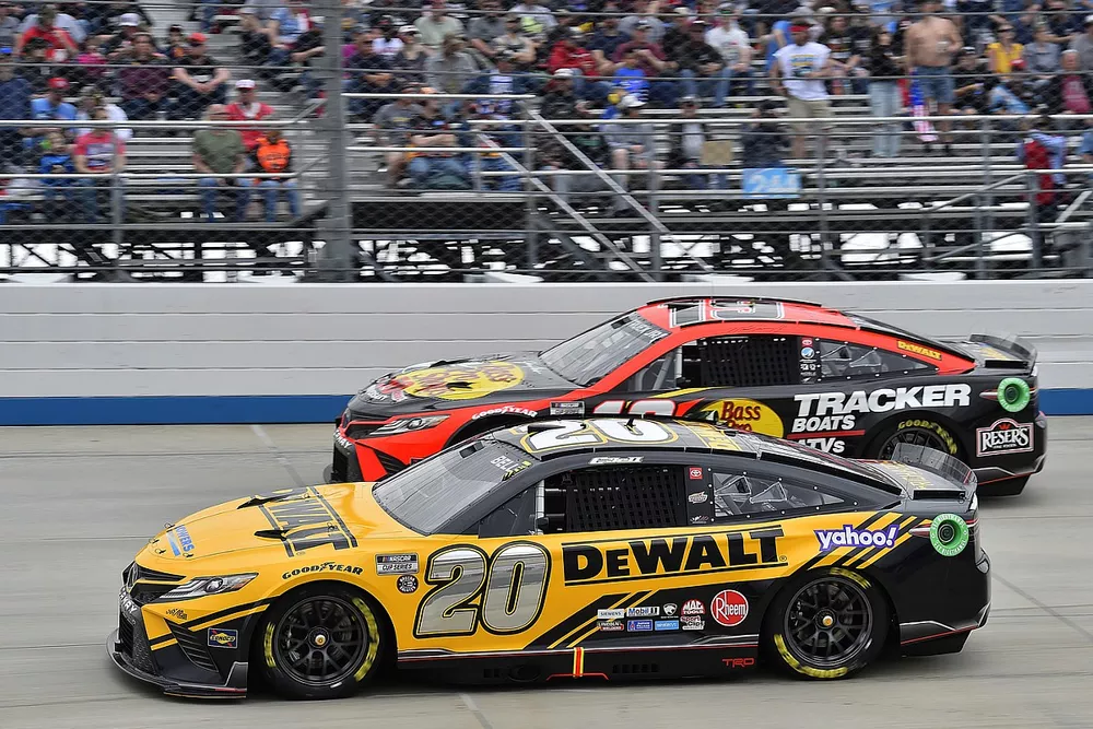 Christopher Bell, Joe Gibbs Racing, DeWalt Toyota Camry and Martin Truex Jr, Joe Gibbs Racing, Bass Pro Shops Toyota Camry