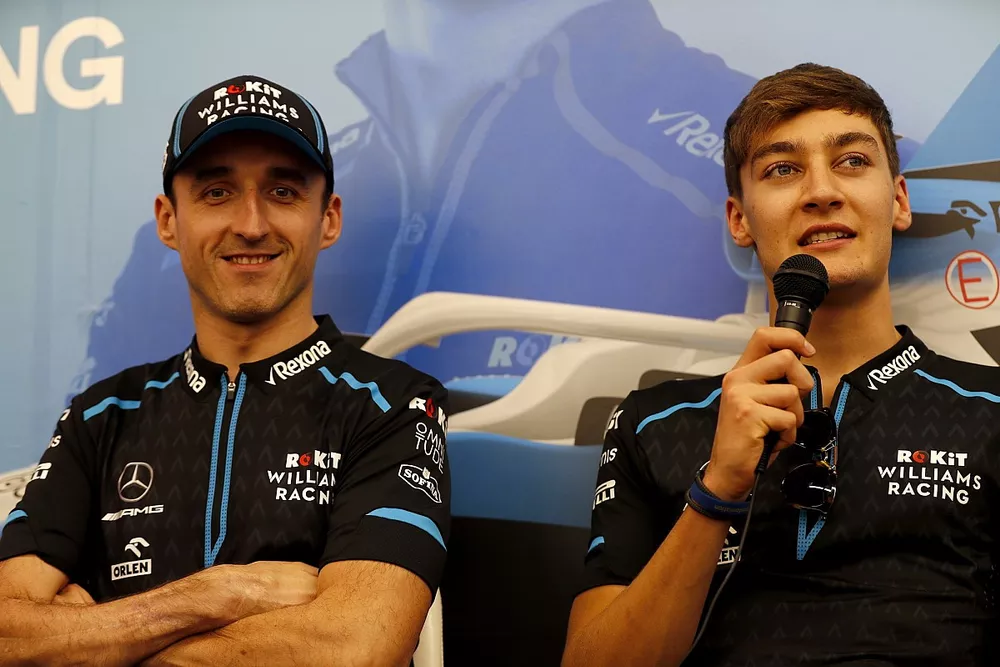 Robert Kubica, Williams Racing, and George Russell, Williams Racing
