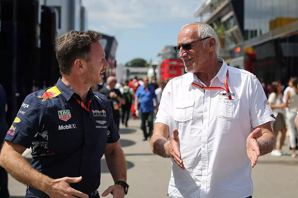 Christian Horner, Team Principal Red Bull Racing e Dietrich Mateschitz, CEO e fondatore Red Bull
