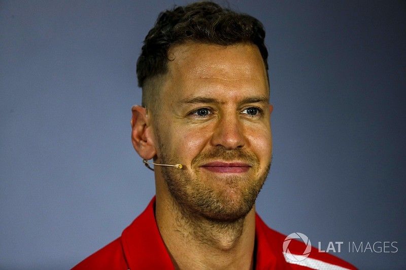 Sebastian Vettel, Ferrari en la conferencia de prensa