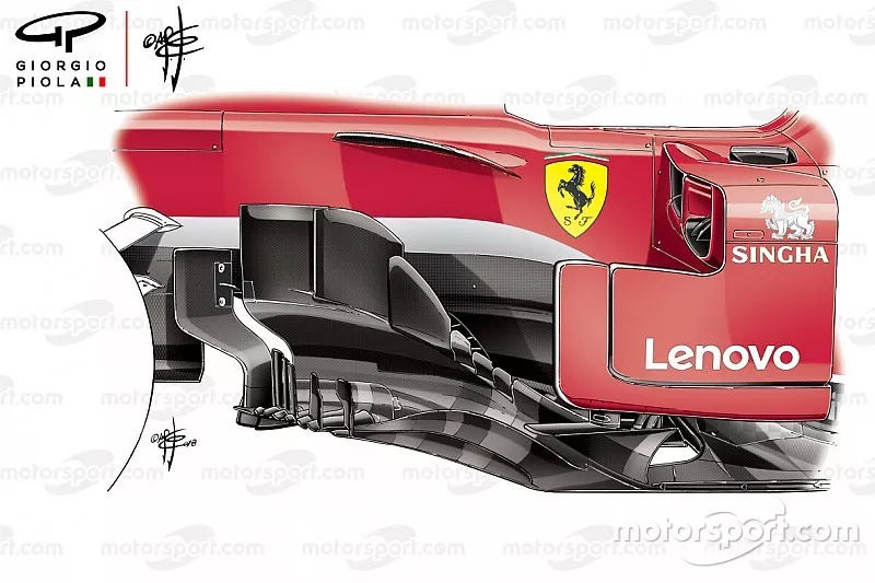 Ferrari SF71H bargeboard, Canadian GP