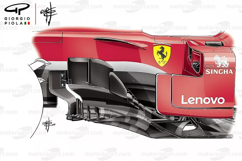 Ferrari SF71H bargeboard, GP del Canada