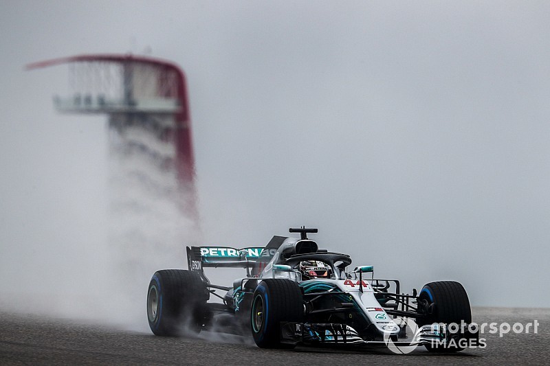 F1 Austin, Libere 1: Hamilton fa il vuoto sul bagnato. Ferrari molto staccate