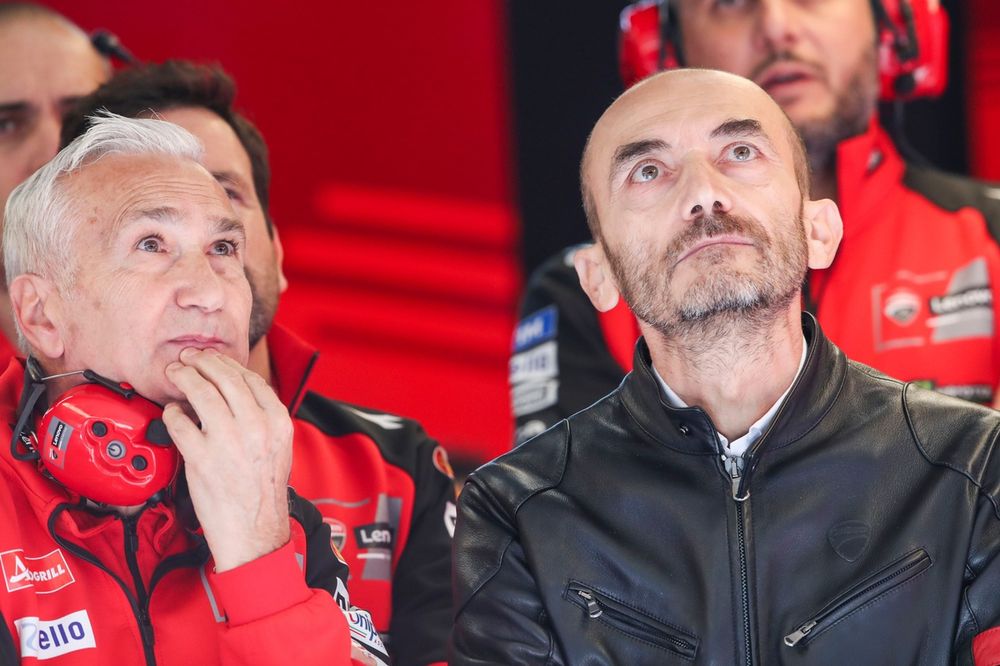 Davide Tardozzi, Team manager Ducati Team, Claudio Domenicali, CEO of Ducati Corse
