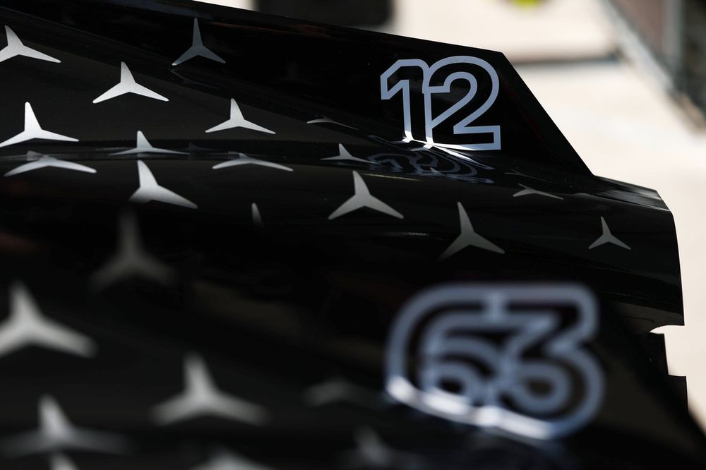 Dorsales de Andrea Kimi Antonelli y George Russell, Mercedes