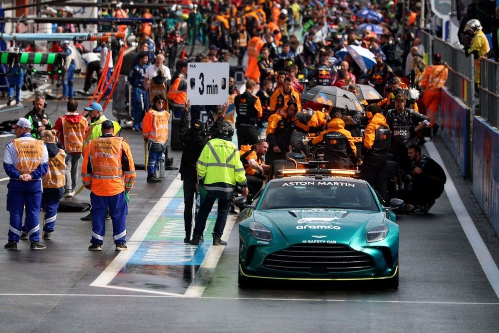 The FIA Safety Car in the Pitlane