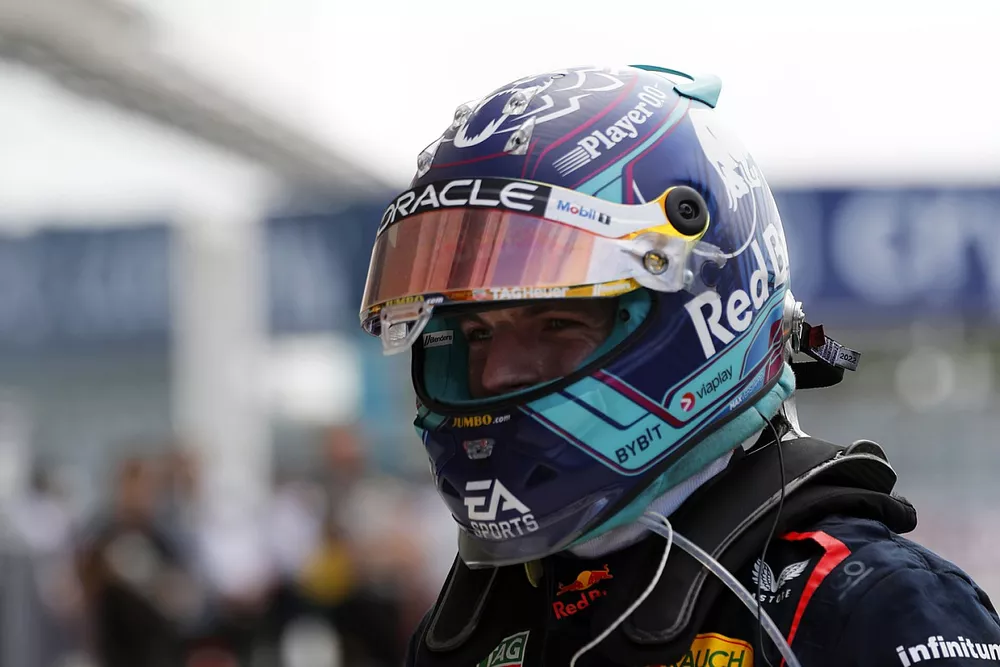 Max Verstappen, Red Bull Racing, 1st position, in Parc Ferme