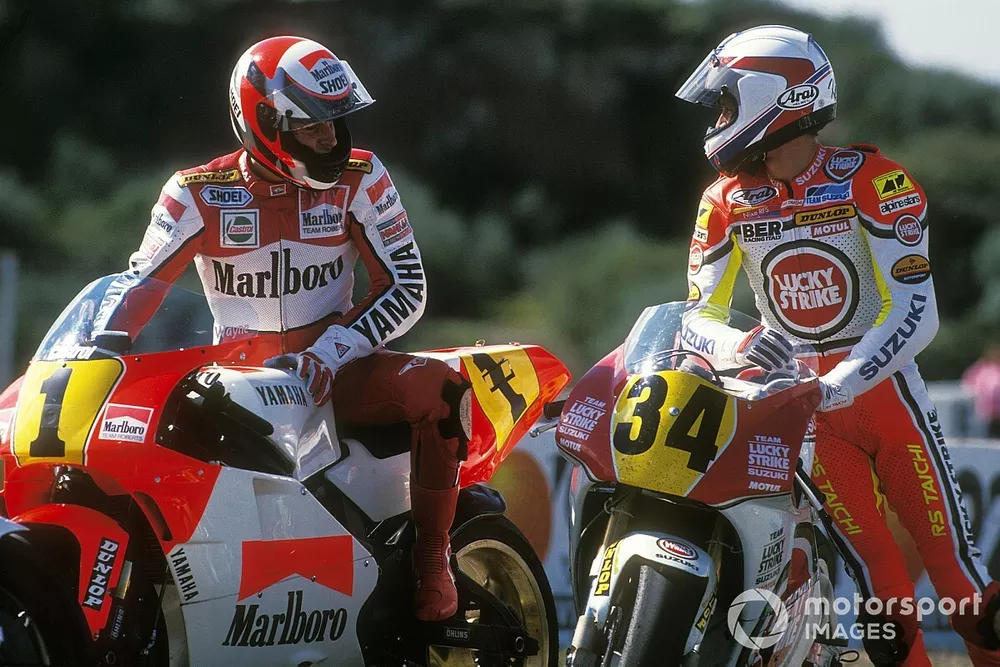 Wayne Rainey, Yamaha and Kevin Schwantz, Suzuki
