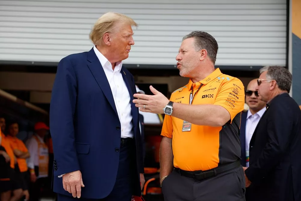 Donald Trump, 45th President of the United States, Zak Brown, CEO, McLaren Racing 