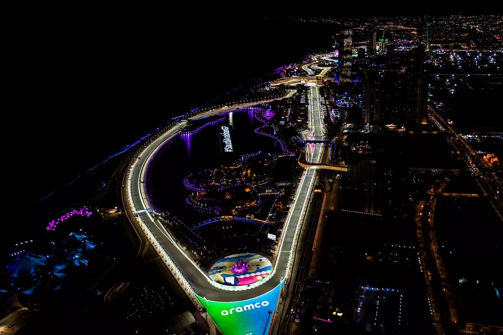 Track overview at night