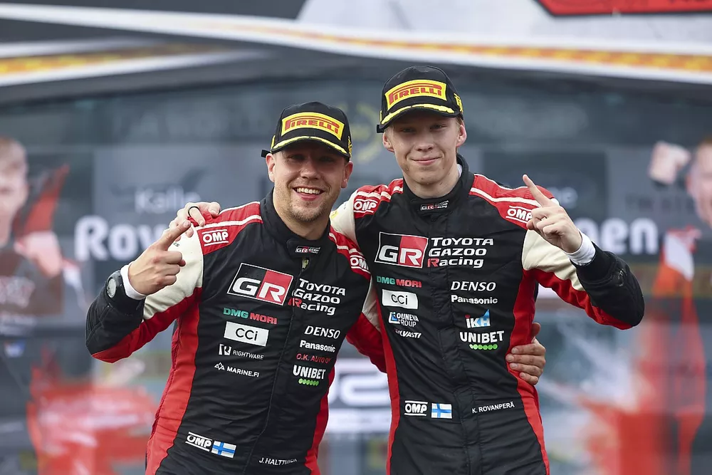 Podio: Kalle Rovanpera, Jonne Halttunen, Toyota Gazoo Racing WRT Toyota GR Yaris Rally1