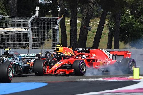 Vettel dice que se quedó sin espacio en el choque con Bottas