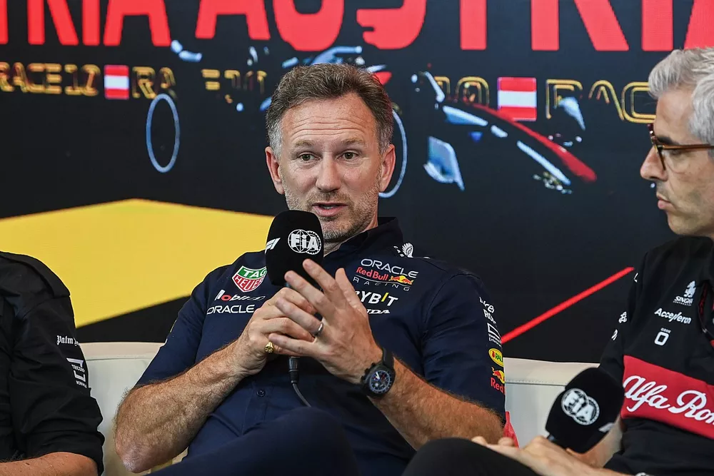 Christian Horner, Team Principal, Red Bull Racing, in the Team Prinicpals Press Conference
