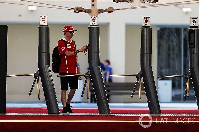 Kimi Raikkonen, Ferrari at the Paddock gates