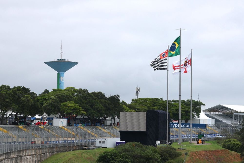 The flags of Brazil and the state and city of Sao Paulo
