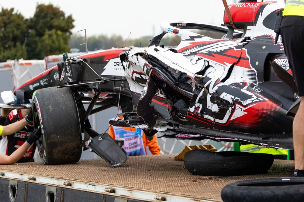Oliver Bearman, Haas F1 Team car after his crash