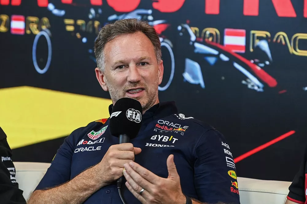Christian Horner, Team Principal, Red Bull Racing, in the Team Prinicpals Press Conference