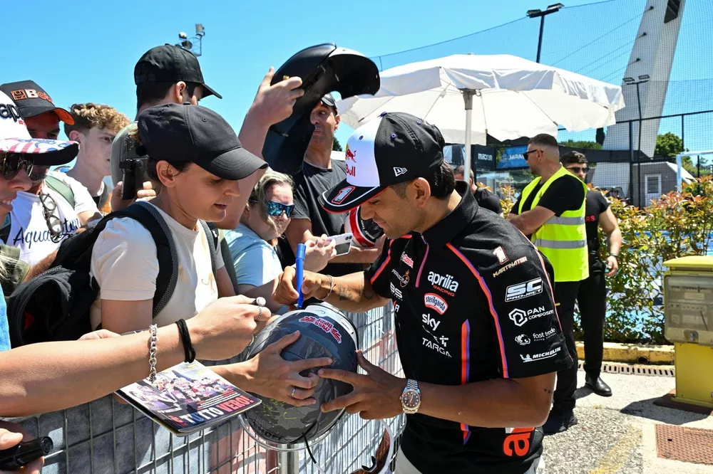 Jorge Martin, Aprilia event at Misano 