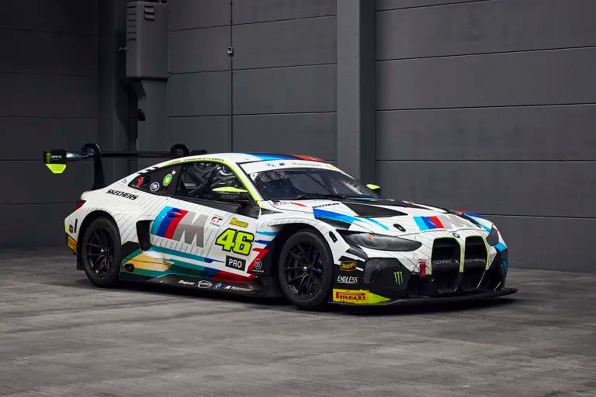 BMW mette all'asta la M4 GT3 delle prime vittorie e podi di Valentino Rossi