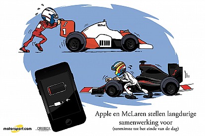 Cartoon van Cirebox - Apple en McLaren?!