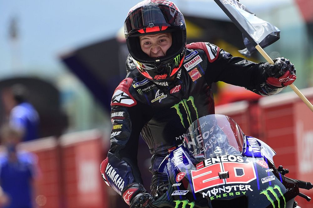 Podio: segundo lugar Fabio Quartararo, Yamaha Factory Racing