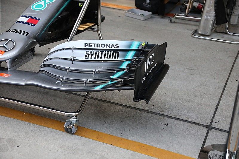 Mercedes AMG F1 W10 front wing detail